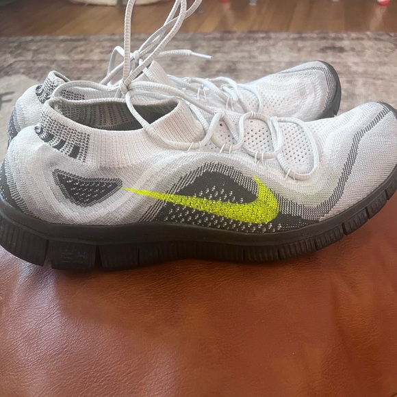 Nike Other - Nike Free Flyknit+ - Pure Platinum - Volt - Wolf Grey 11.5